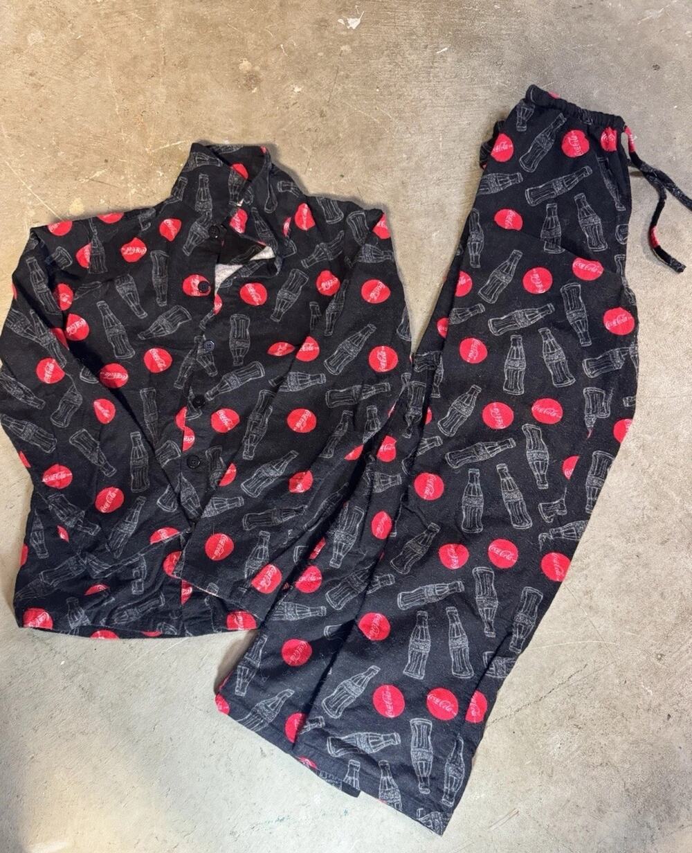 Coca Cola Flannel Pajama Set S